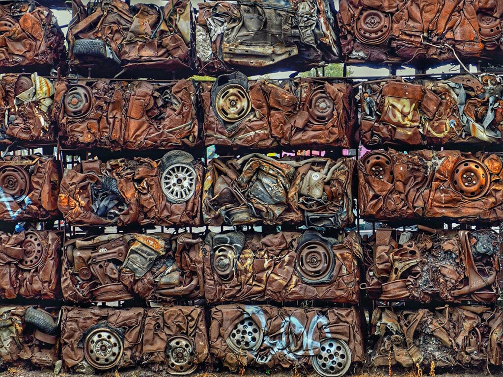 Scrap metal from cars